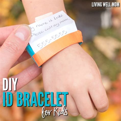 Simple DIY ID Bracelet for Kids