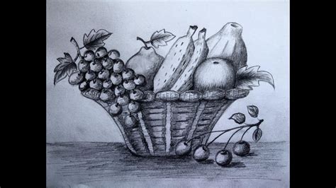 How to Draw Fruits Pencil Drawing Still Life - YouTube