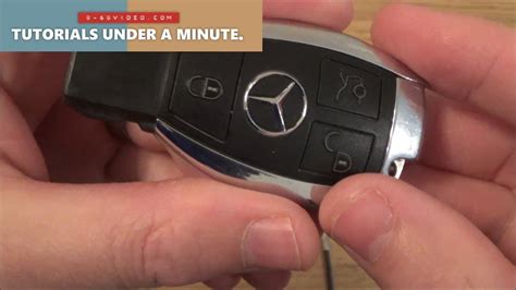 How to CHANGE the BATTERY in a Mercedes Benz Key Fob 2012 C Class - YouTube