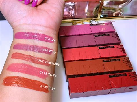 Maybelline Superstay Vinyl Ink Liquid Lipstick Review & Swatches ...