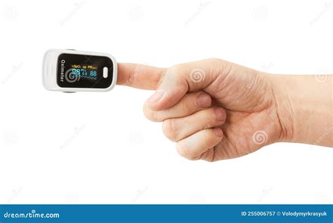 Oximeter on a finger stock image. Image of 2019ncov - 255006757