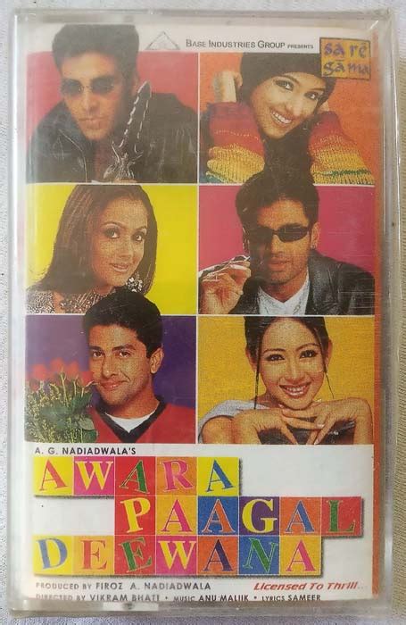 Awara Paagal Deewana Hindi Audio Cassette By Anu Malik (Sealed) - Tamil ...