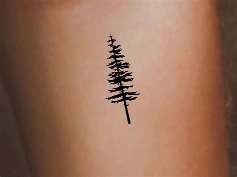 Pine Tree Temporary Tattoo / Tree Tattoo / Plants Tattoo - Etsy