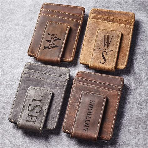 Amazon.com: Personalized Money Clip Wallets For Men, Engraved Money ...