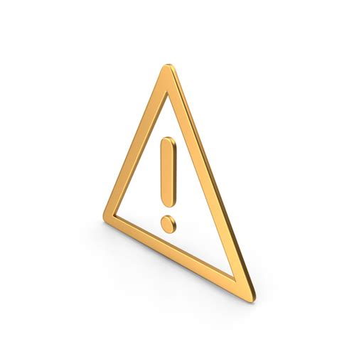 Triangle Warning Sign Gold PNG Images & PSDs for Download | PixelSquid ...