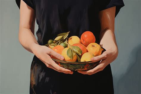 Hand holding fruits busket painting | Premium Photo Illustration - rawpixel