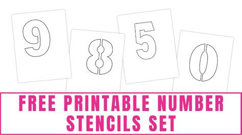 Free Printable Number Stencils Set