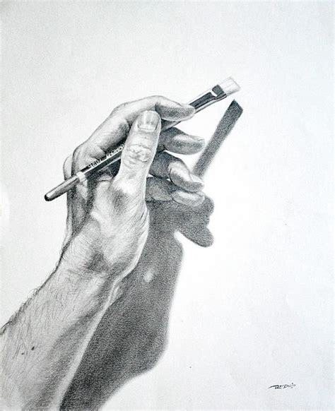 Hand Holding Brush by Christopher Reid in 2021 | How to draw hands ...