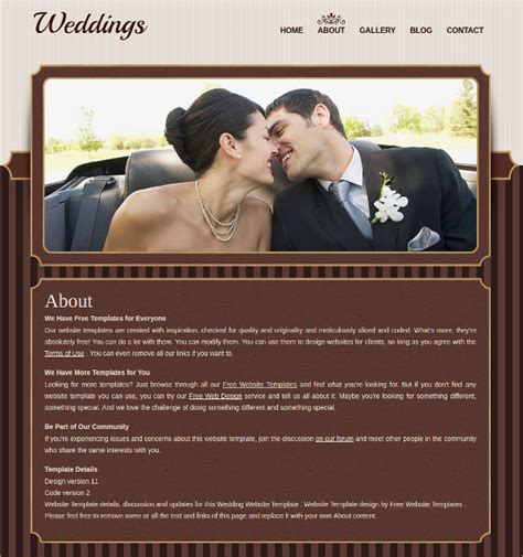 Wedding Website Templates Free