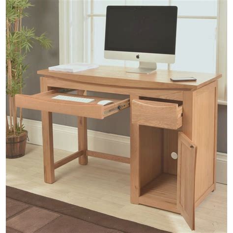 Crescent Solid Oak Furniture Small Computer Desk - Home Office