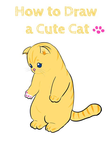 How to Draw a Cute Cat - How to Draw Easy