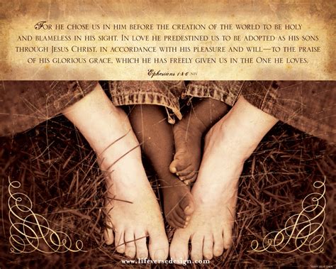 Ephesians 1:4-6 Adoption Themed Scripture Art | Life Verse Design