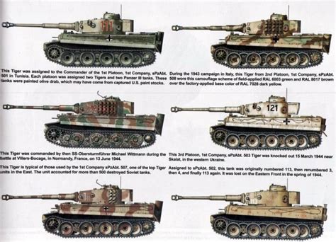 Tiger. Paint jobs | Camouflage colors, German tanks, Tiger 1 tank