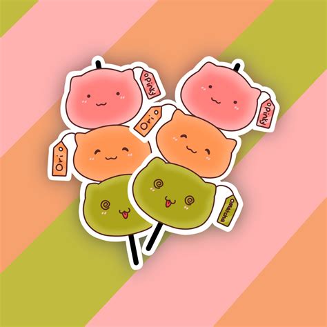 Cute Dango Matte Sticker | Etsy