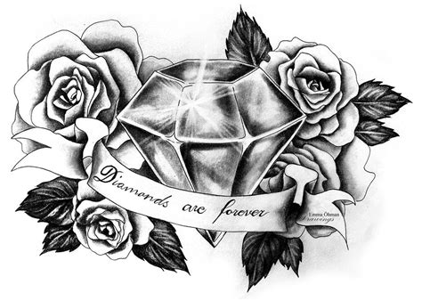 roses and diamond tattoo - Google Search | Tattoo designs, Body art ...