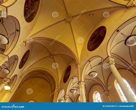 Church Interior stock image. Image of colums, worship - 256433013