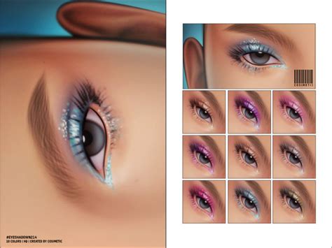 The Sims Resource - Dreamy Glitter Eyeshadow N214