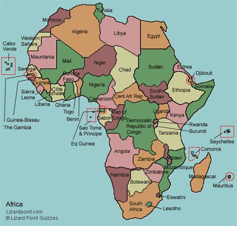 Africa Map With Countries Labeled - Viole Jesselyn