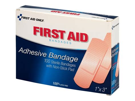 First Aid Only - Bandage - 2.54 x 7.62 cm - sterile (pack of 100 ...