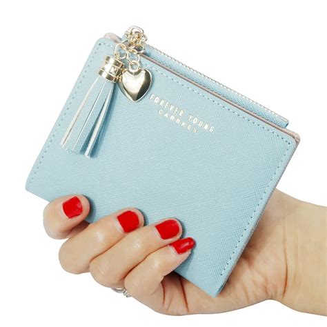 Luxury Brand Cute mini wallet Ladies Short Leather Wallets Womens ...