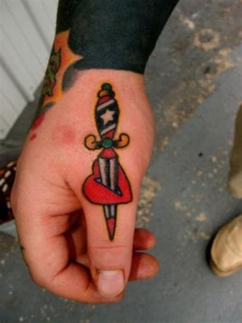 21 Attractive Sword Finger Tattoos