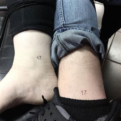 Number 17 matching tattoos - Tattoogrid.net