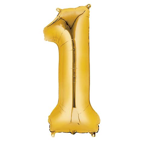 40" Gold Foil Helium Mylar Balloons Numbers - 1 - Walmart.com