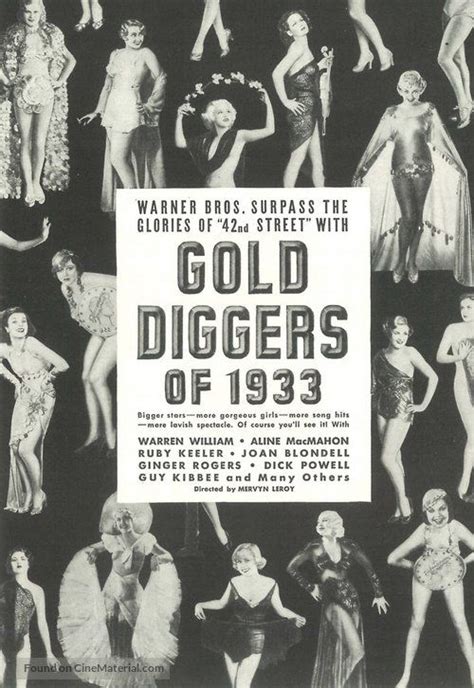 Gold Diggers of 1933 (1933) movie poster | Gold diggers of 1933, Gold ...