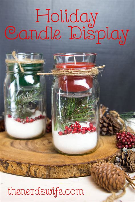 DIY Christmas Mason Jar Candle Holder