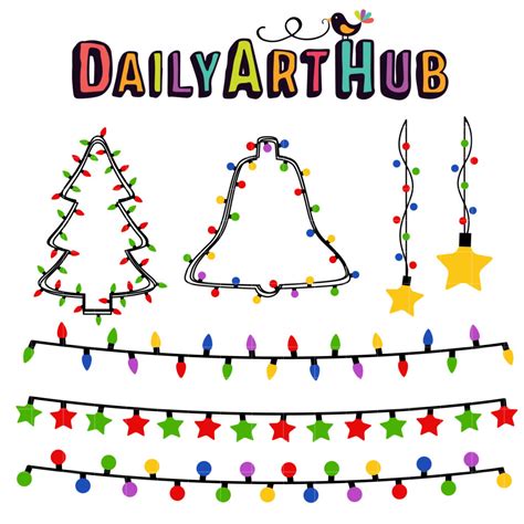 Holiday Lights Clip Art Set – Daily Art Hub // Graphics, Alphabets & SVG