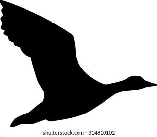 Flying Goose Silhouette Stock Vector (Royalty Free) 314810102 ...