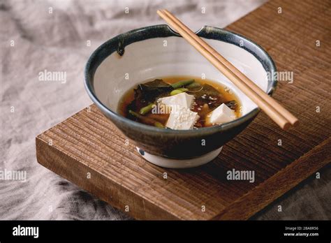 Tofu miso soup Stock Photo - Alamy