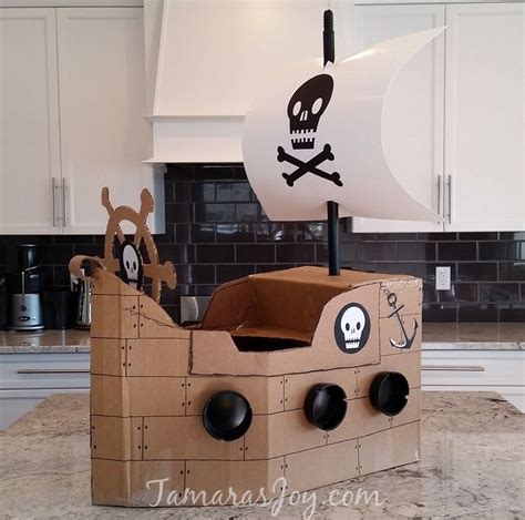 Boys Kids Costume, DIY Cardboard Pirate Ship ⋆ Tamaras Joy | Cardboard ...