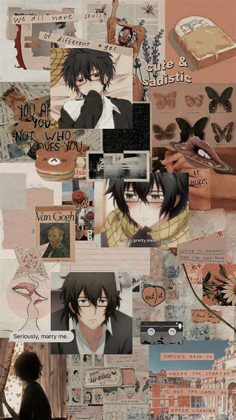 Collage Aesthetic Cute Anime Wallpaper Iphone - just-imaginee