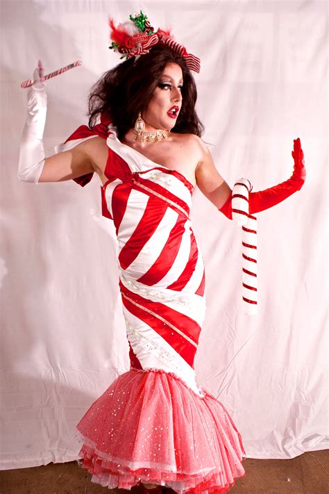 Drag Queen LIGHT UP Candy Cane Costume One Size Only Shoes NOT Included ...