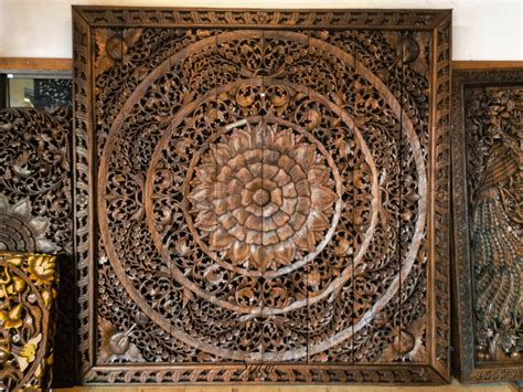 Carved Wood Medallion Wall Art | zaria-kline