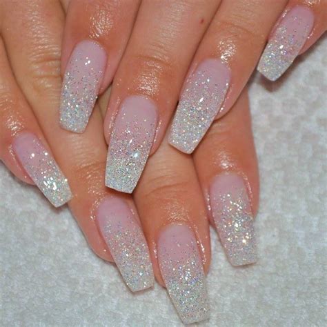 Cute Blue Acrylic Nails With Glitter - And, if neither of them have any ...