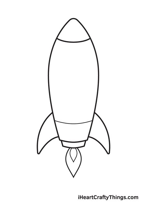 Rocket Drawing - How To Draw A Rocket Step By Step