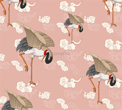 Red crowned crane illustration image_picture free download 401045302 ...