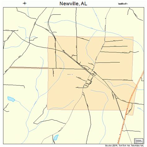 Newville Alabama Street Map 0154600