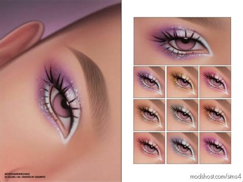 Eyeshadow N240 V2 Glitter Version Sims 4 Makeup Mod - ModsHost