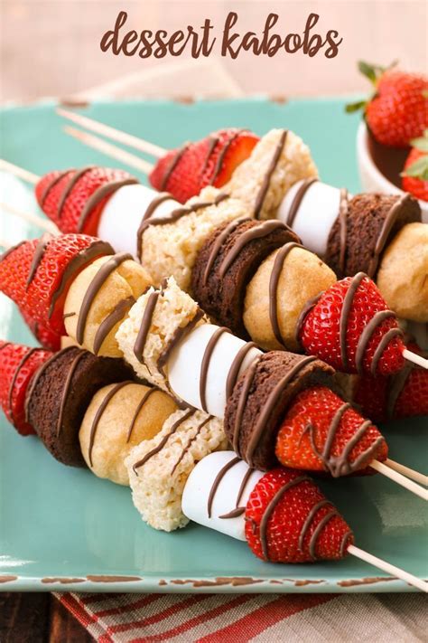 Pin by Britta Peterson Stone on Desserts | Dessert kabobs, Desserts, Food