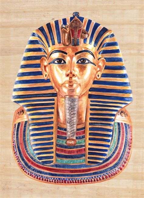 Tutankhamun Mask Drawing at PaintingValley.com | Explore collection of ...