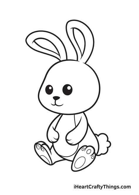 Bunny Drawing — How To Draw A Bunny Step By Step