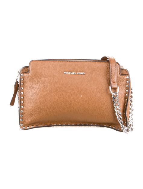 Michael Michael Kors Leather Crossbody Bag - Brown Crossbody Bags ...