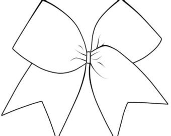 Cheer Bow Outline Drawing Sketch Coloring Page