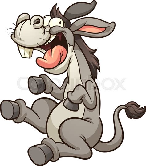 Crazy cartoon donkey. Vector clip art ... | Stock vector | Colourbox