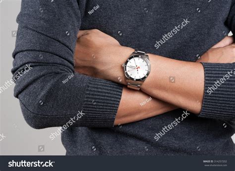 Closeup Luxury Watch On Wrist Of Man Stock Photo 314257202 : Shutterstock