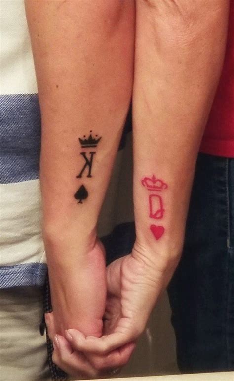 Perfect King of Spades and Queen of Hearts tattoo. #kingandqueentat # ...