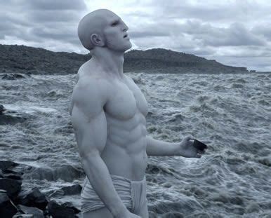 Opening scene of Prometheus shows a large, powdery-white humanoid who ...